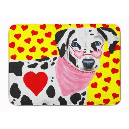 Carolines Treasures Hearts and Dalmatian Machine Washable Memory Foam Mat AMB1116RUG